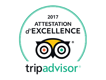 Attestation d'excellence 2017 tripadvisor