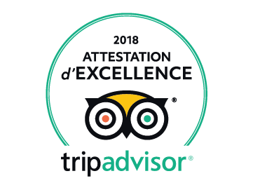 Attestation d'excellence 2018 tripadvisor