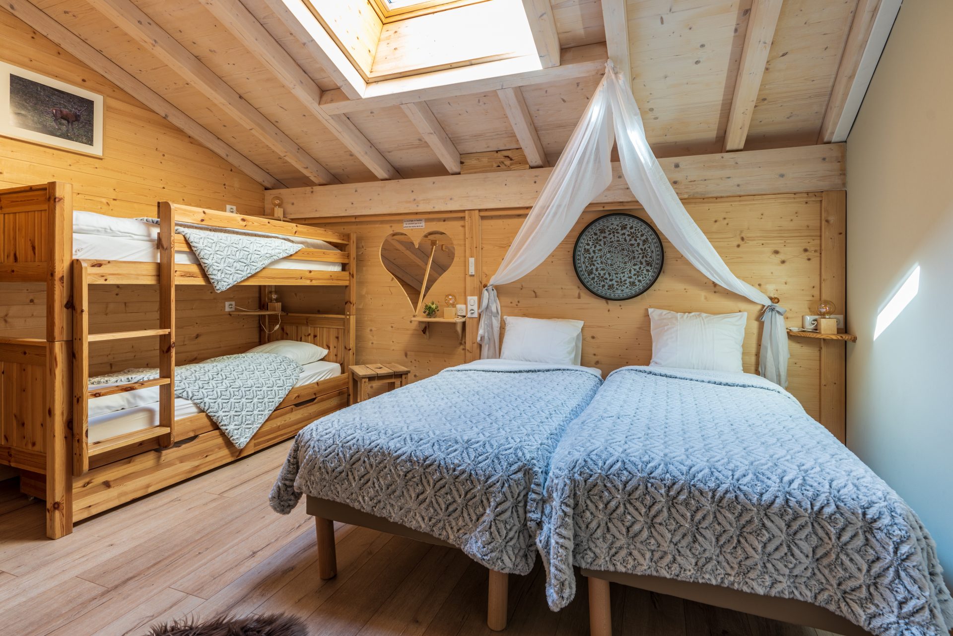 Chambre mezzanine ecolodge alsace