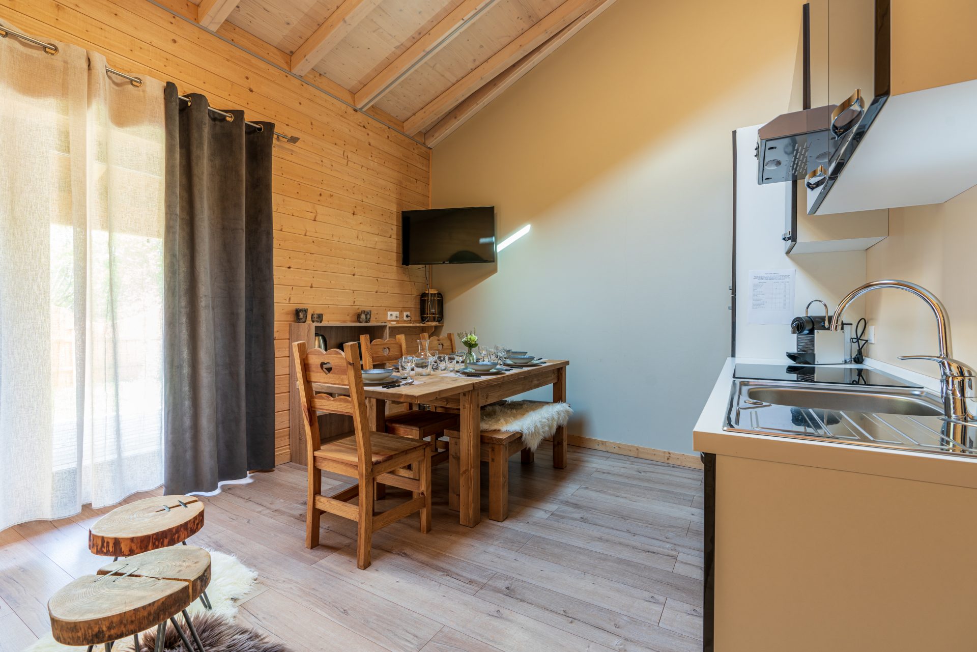 ecolodge alsace, coin repas
