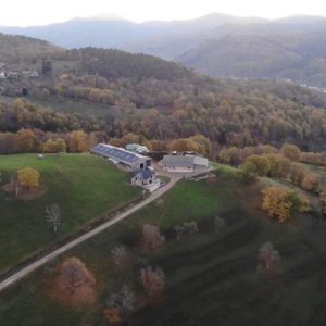 Vue aérienne de la ferme