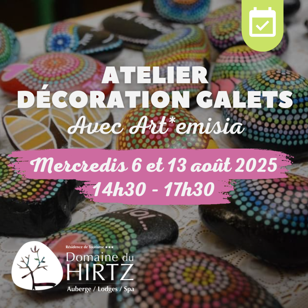 Atelier galets au Domaine du Hirtz avec Art*emisia