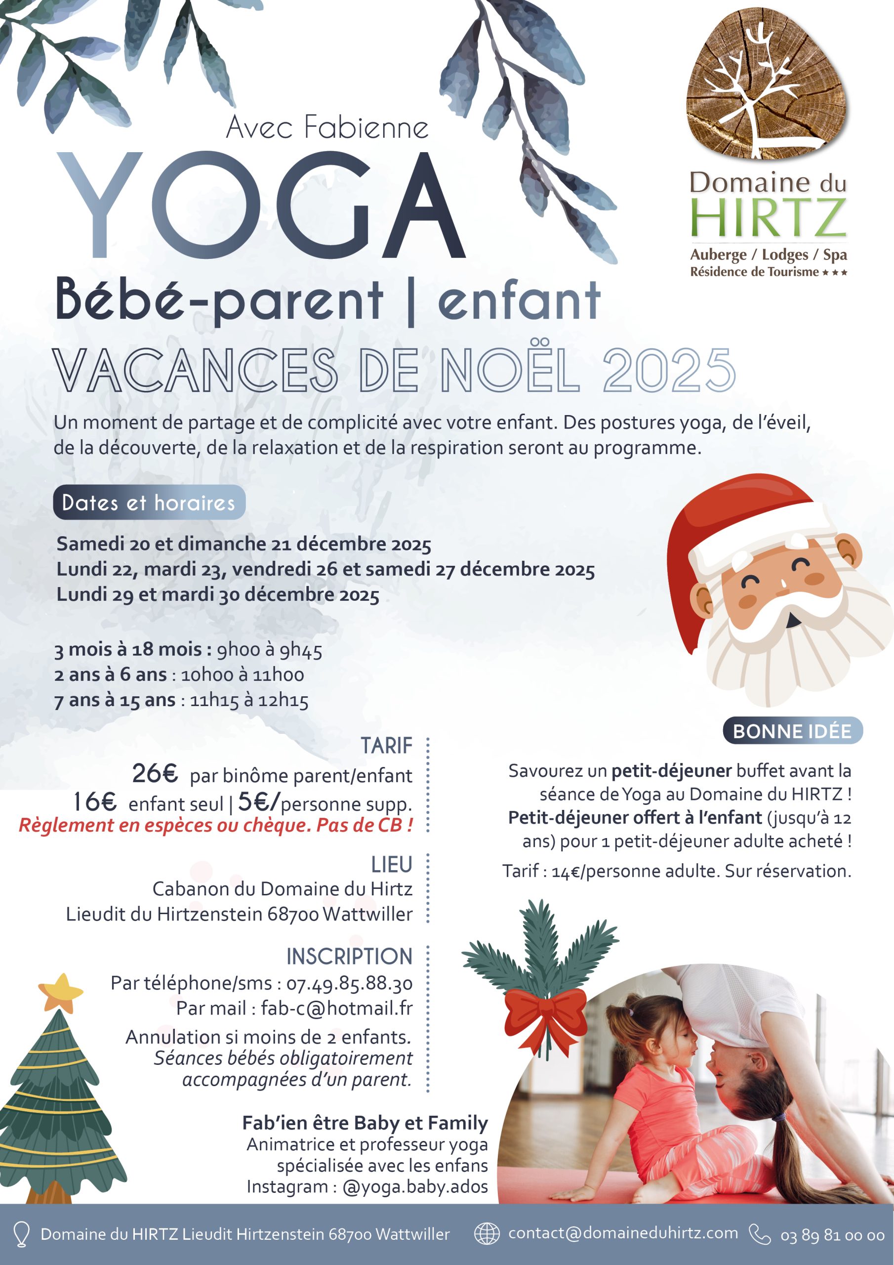 Atelier yoga au Domaine du HIRTZ, Wattwiller
