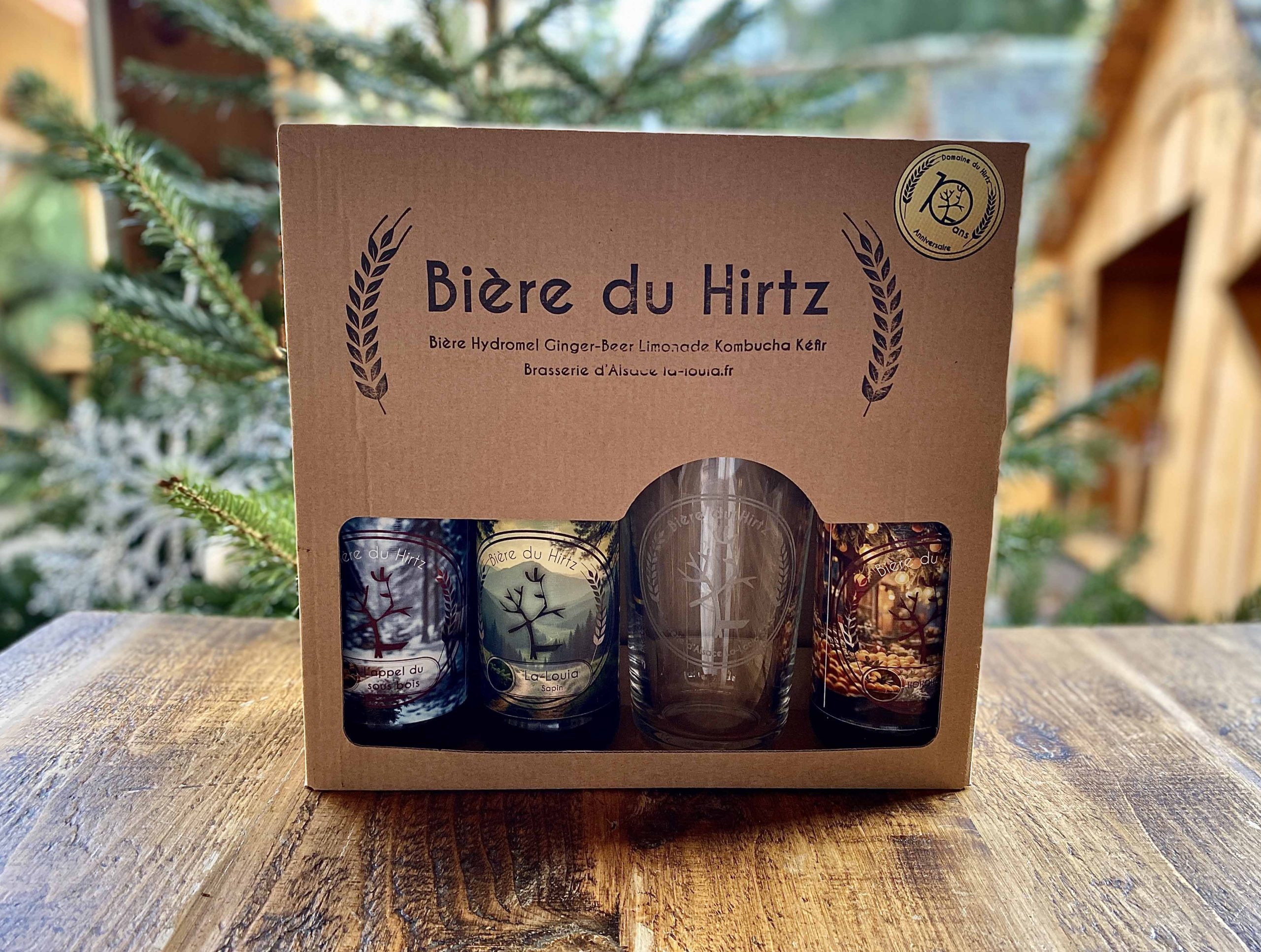 Coffret 3 bières artisanales Brasserie du HIRTZ +1 verre collector Coffret 3 bières artisanales Brasserie du HIRTZ +1 verre collector
