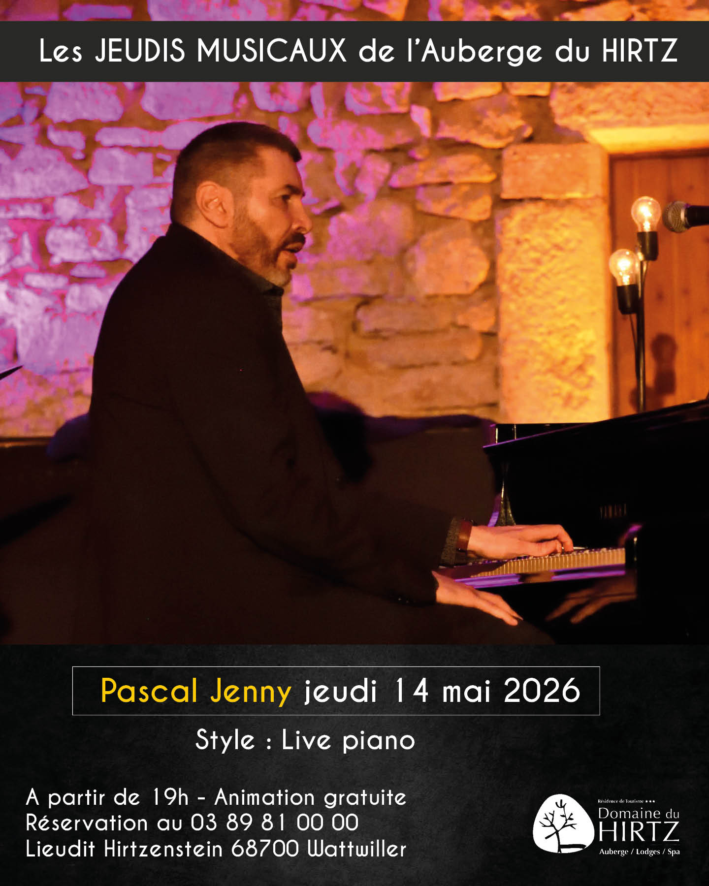 Jeudi musicaux Auberge du Hirtz Wattwiller mai 20263