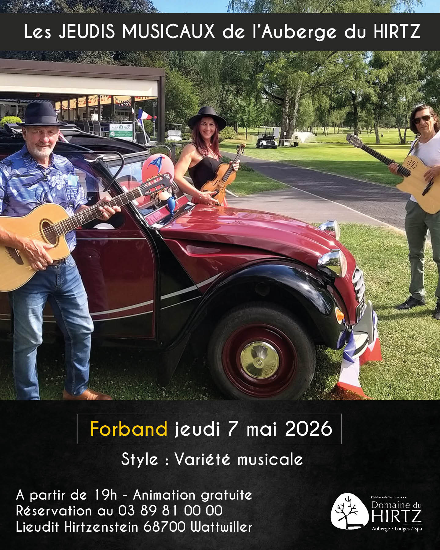 Jeudi musicaux Auberge du Hirtz Wattwiller mai 20264